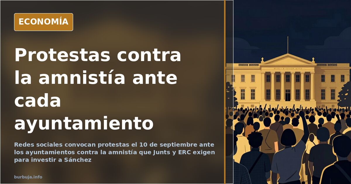 Redes sociales convocan protestas contra la amnistía en toda España