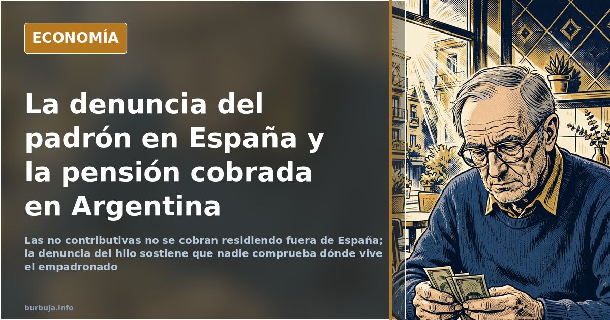 La tesis del padrón en España y la pensión cobrada en Argentina