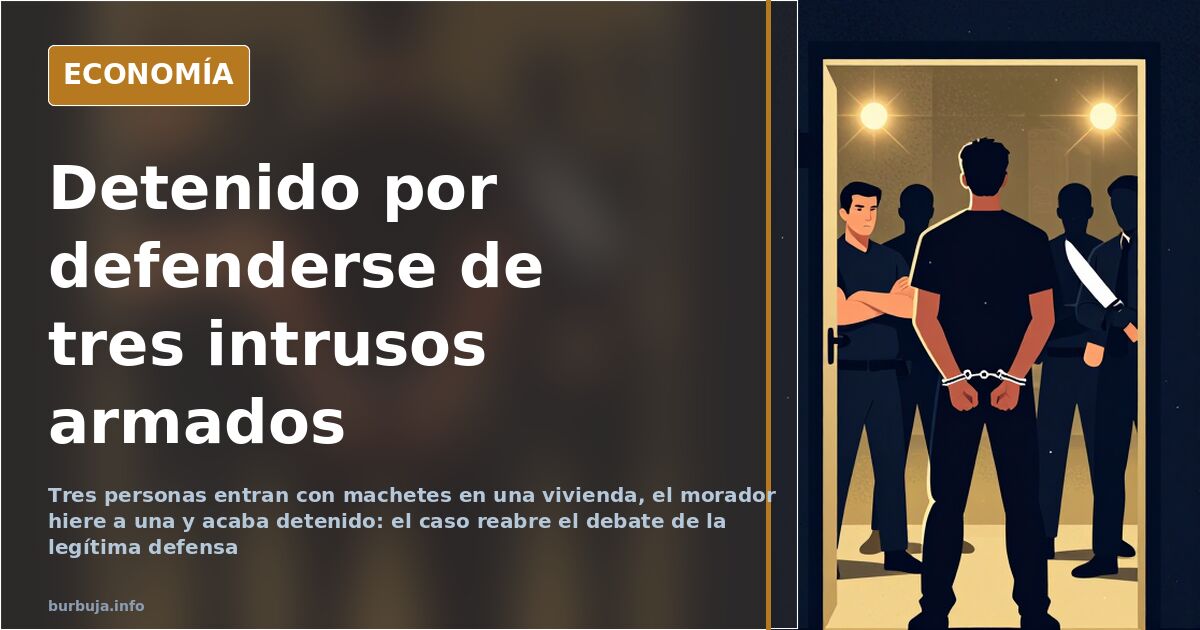 Detenido por defenderse de tres intrusos armados en su casa