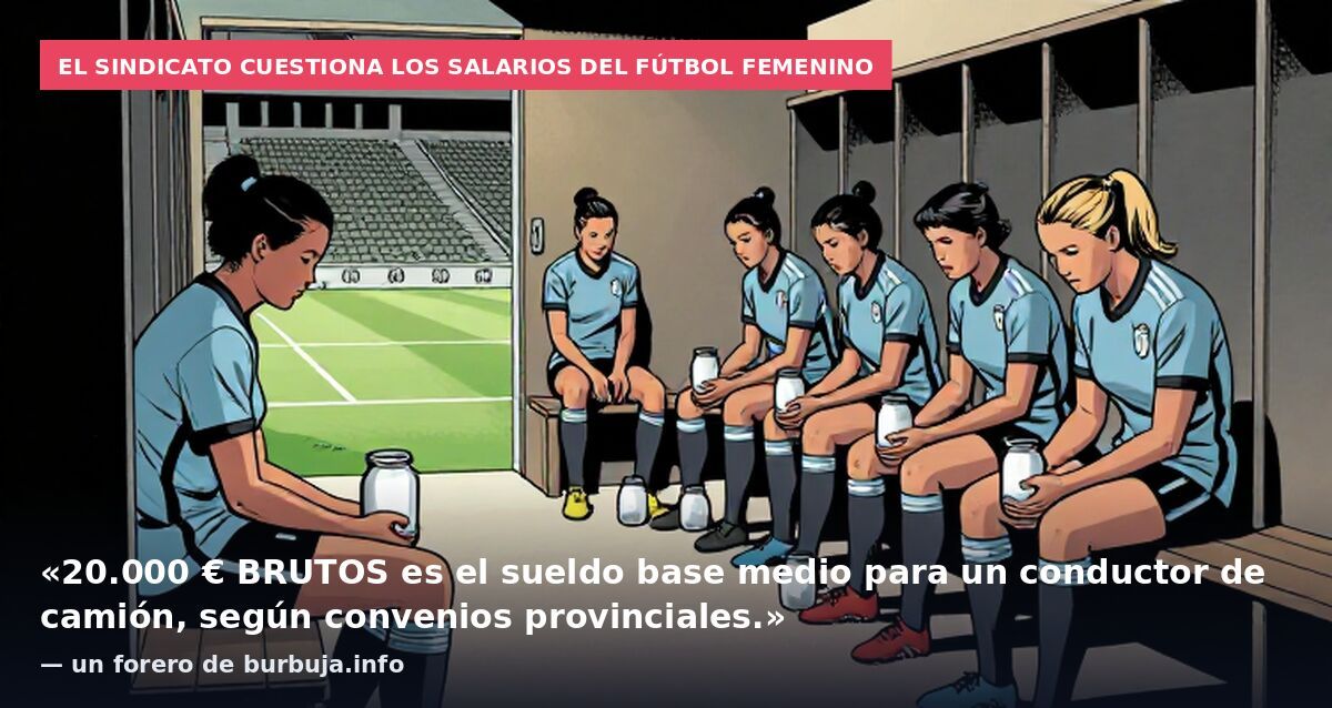 El sindicato cuestiona los salarios del fútbol femenino: «20.000 € BRUTOS es el sueldo base medio para un conductor de camión, según convenios provinciales.» — un forero de burbuja.info