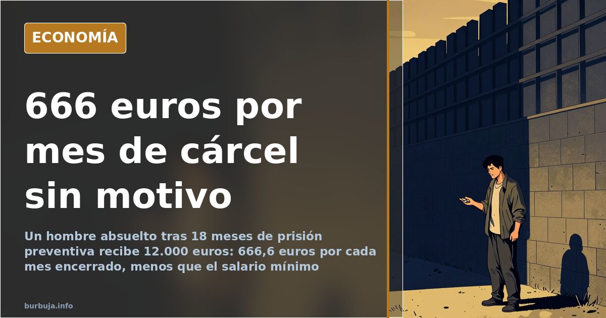 12.000 euros por 18 meses de prisión preventiva de un inocente
