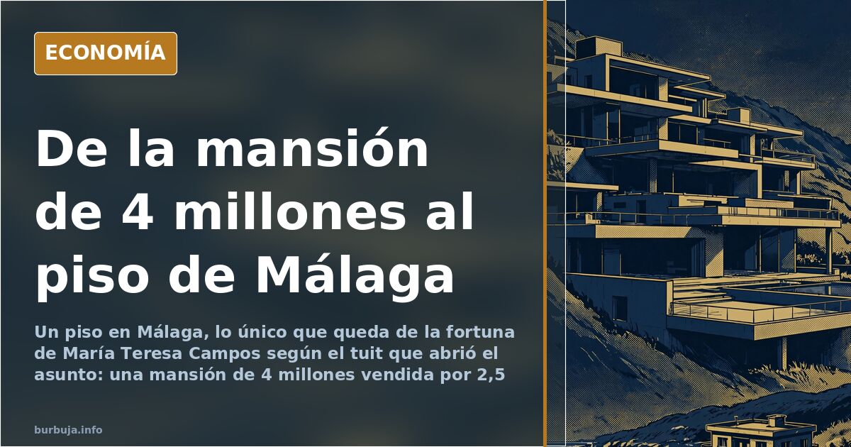 Gran mansión moderna vacía frente a un modesto edificio de pisos junto al mar: la herencia de María Teresa Campos