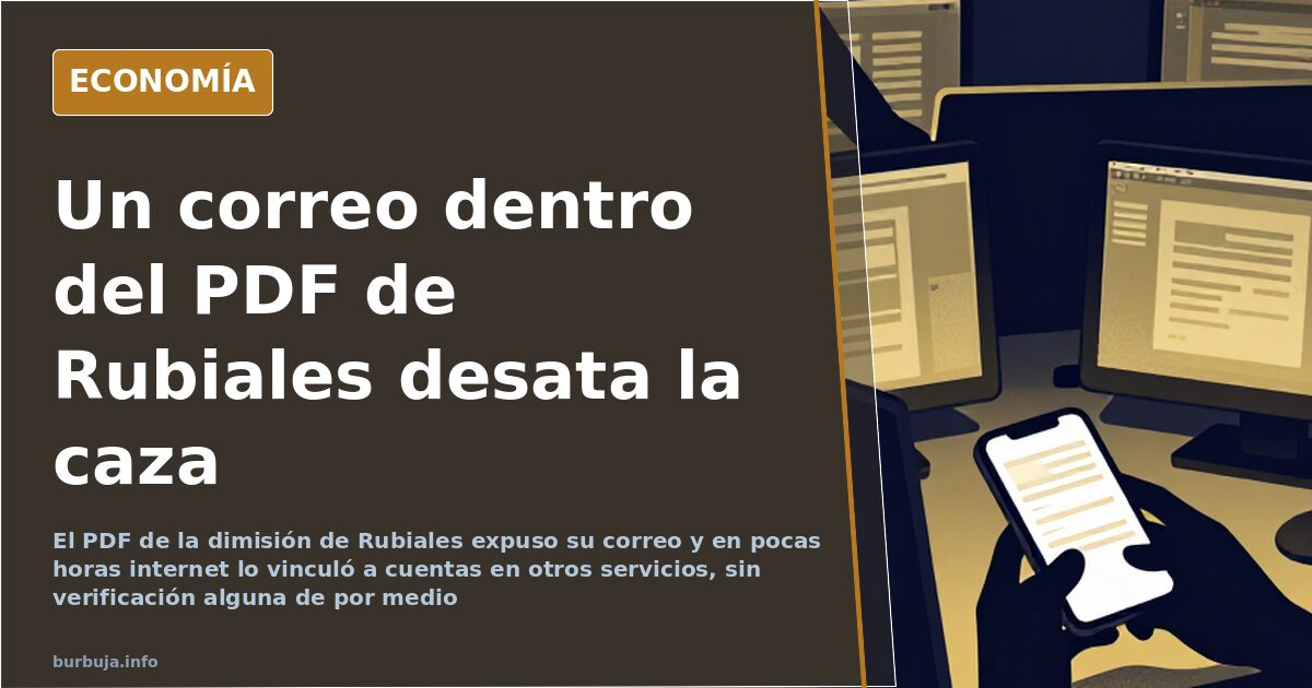 Un correo en el PDF de la dimisión de Rubiales desata la cacería