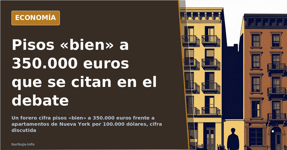 Un forero: en España la vivienda cuesta como en Nueva York