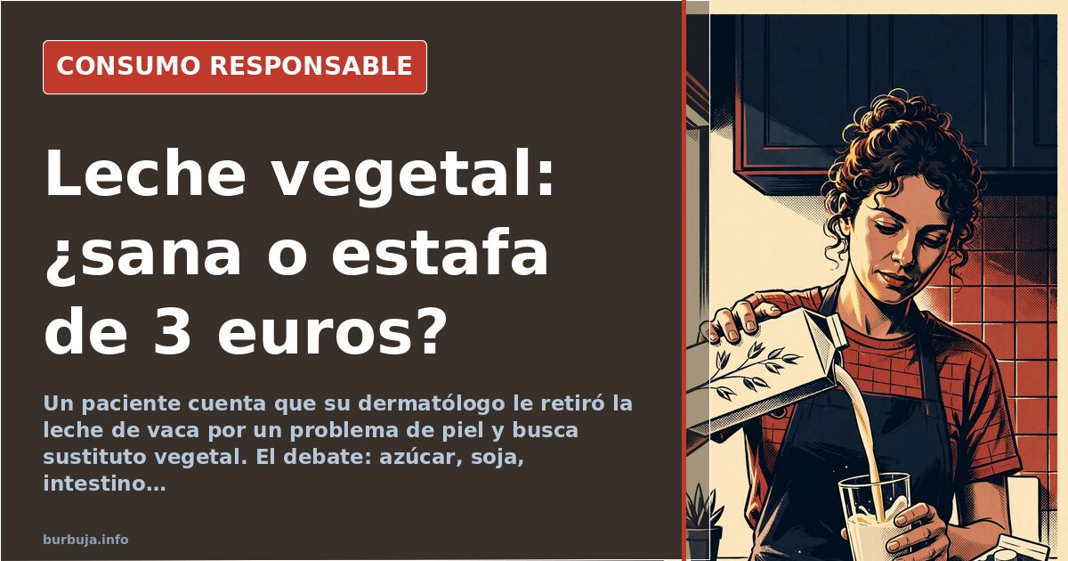 Leche vegetal: el dermatólogo la retira y estalla el debate