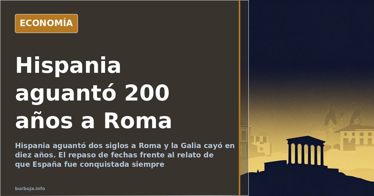 Hispania resistió 200 años a Roma; la Galia cayó en diez