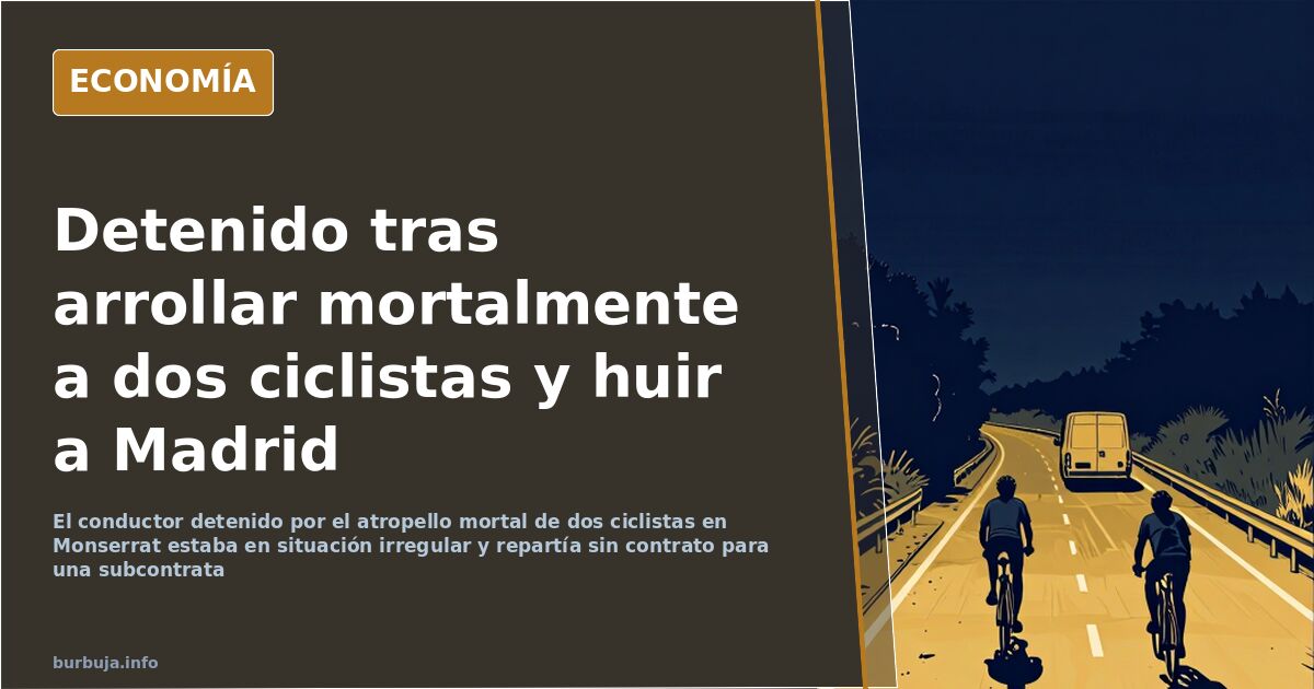 Furgoneta de reparto de paquetería en una carretera valenciana, vehículo del atropello mortal de Monserrat