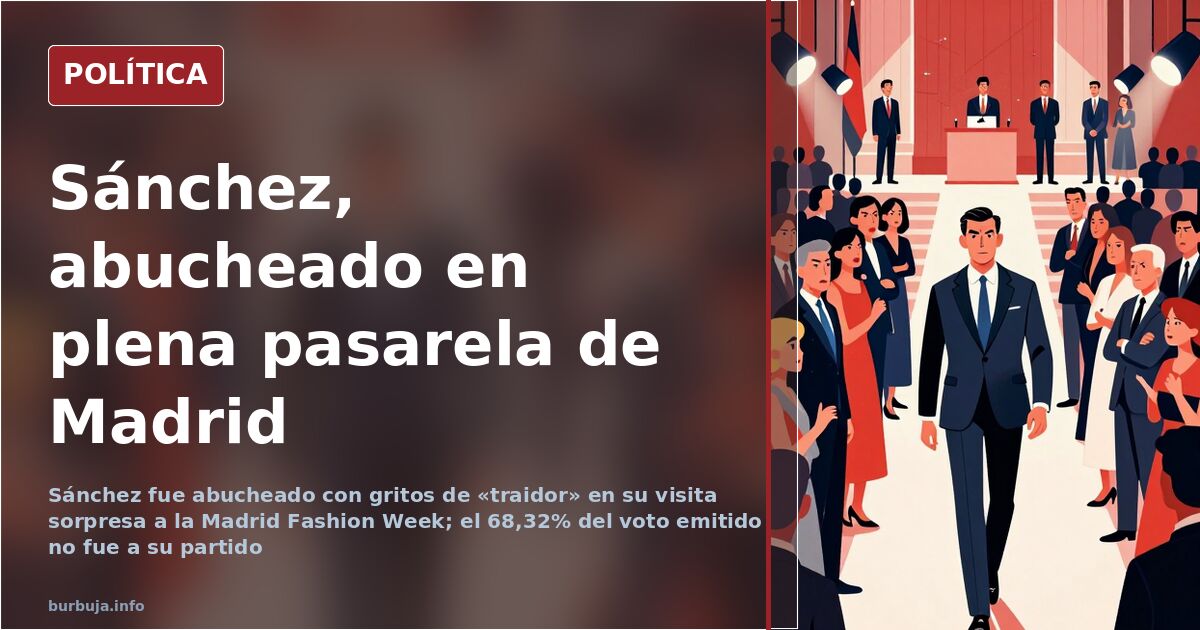 Sánchez Booed at Madrid Fashion Week Amid Low Vote Share
