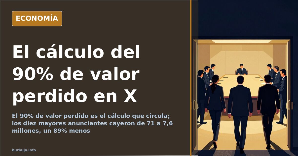 El cálculo que circula del 90% de valor perdido en X