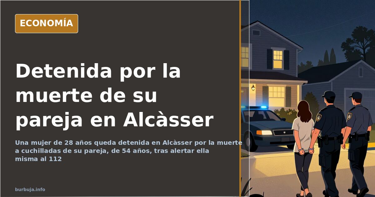 Mujer de 28 años detenida por la muerte de su pareja en Alcàsser
