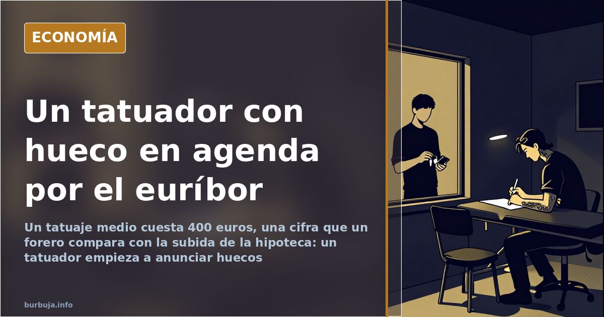 Un tatuador anuncia huecos: el euríbor pincha la piel