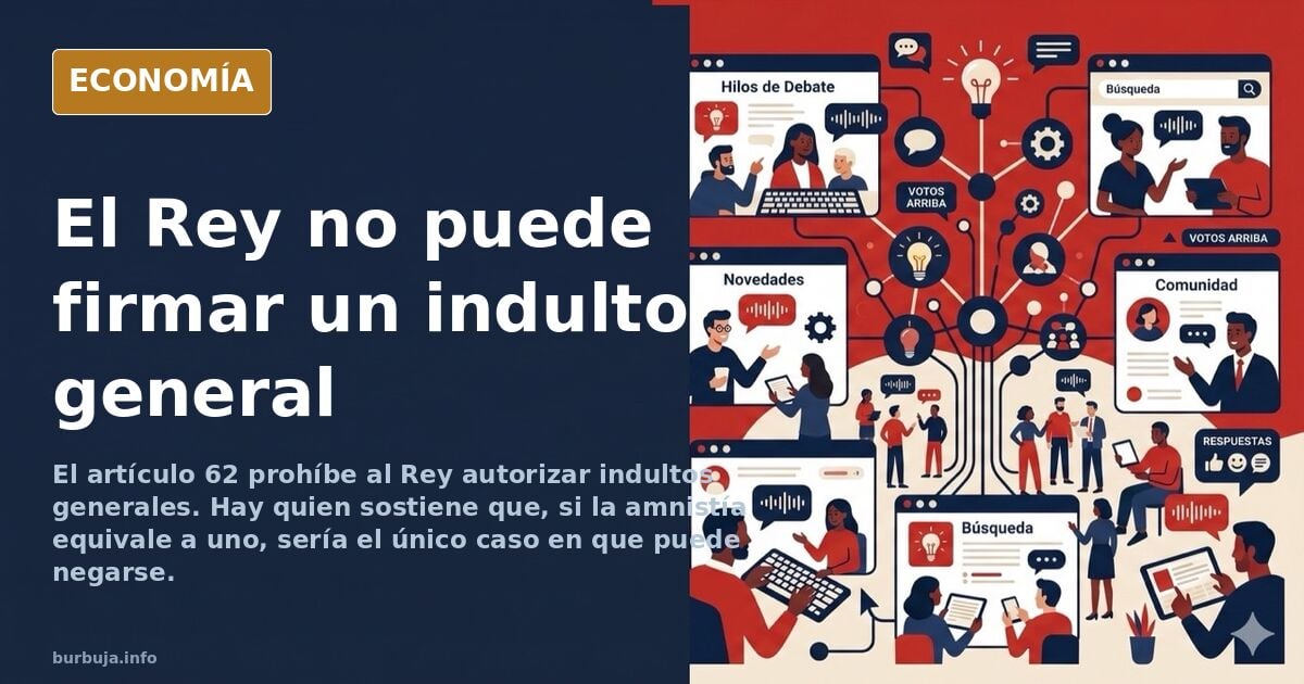 Ilustración editorial de un documento legal con sello real sobre un atril vacío en una sala institucional