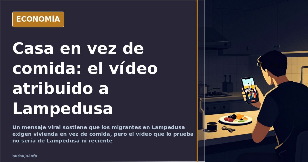 «Exigen vivienda, no comida»: el vídeo atribuido a Lampedusa