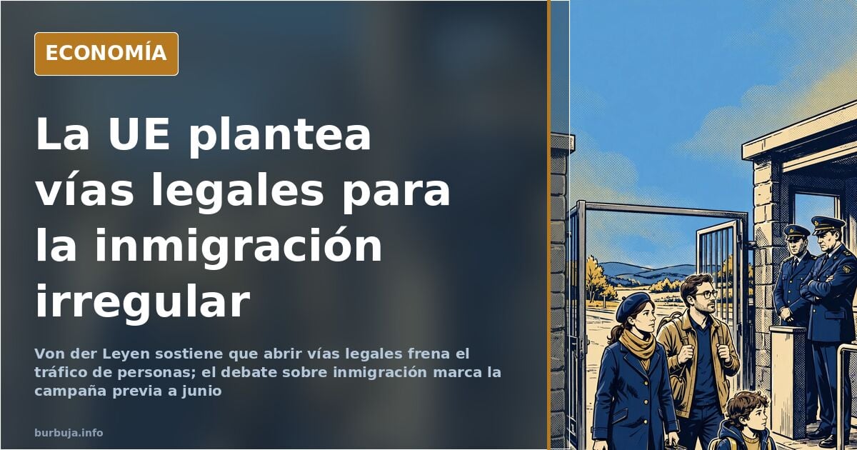 Von der Leyen: vías legales contra el tráfico de personas