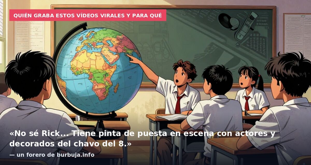 Quién graba estos vídeos virales y para qué: «No sé Rick... Tiene pinta de puesta en escena con actores y decorados del chavo del 8.» — un forero de burbuja.info