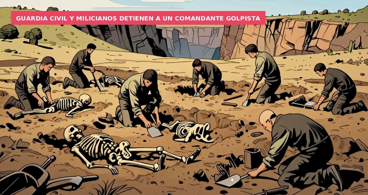 Guardia Civil y milicianos detienen a un comandante golpista