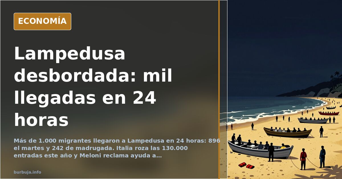 Lampedusa: mil migrantes en 24 horas y Meloni reclama a la UE