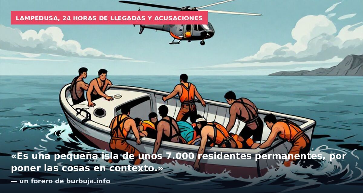 Lampedusa, 24 horas de llegadas y acusaciones: «Es una pequeña isla de unos 7.000 residentes permanentes, por poner las cosas en contexto.» — un forero de burbuja.info