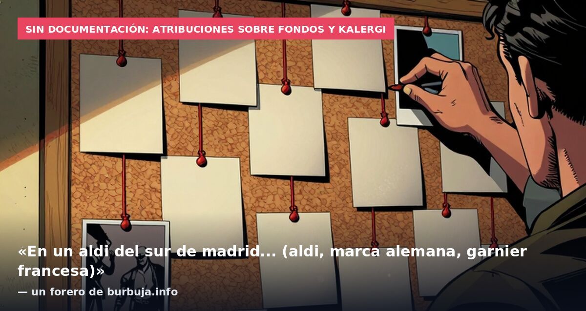 Sin documentación: atribuciones sobre fondos y Kalergi: «En un aldi del sur de madrid... (aldi, marca alemana, garnier francesa)» — un forero de burbuja.info