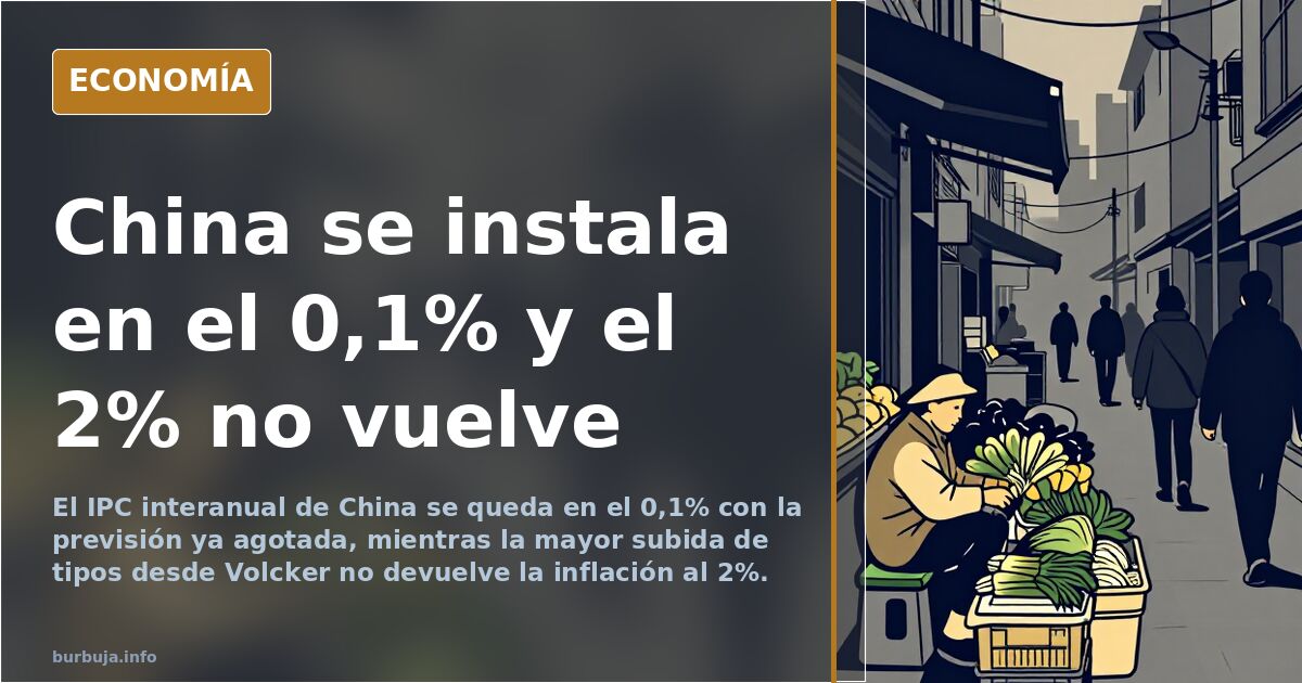 El IPC de China se atasca en el 0,1% y Europa se descuelga