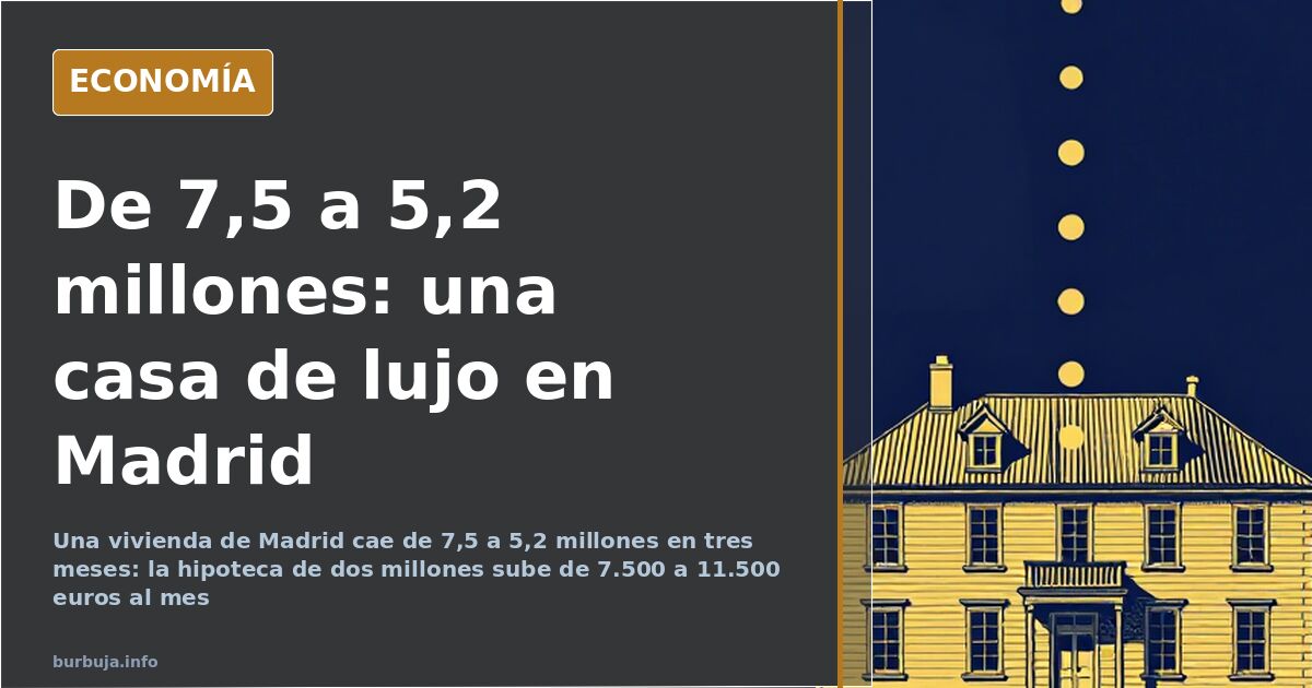 Una casa de lujo en Madrid baja un 30% en tres meses