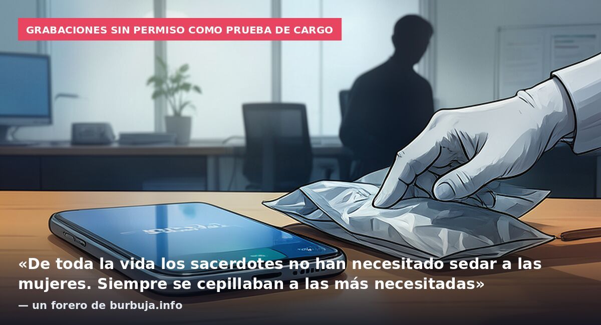Grabaciones sin permiso como prueba de cargo: «De toda la vida los sacerdotes no han necesitado sedar a las mujeres. Siempre se cepillaban a las más necesitadas» — un forero de burbuja.info