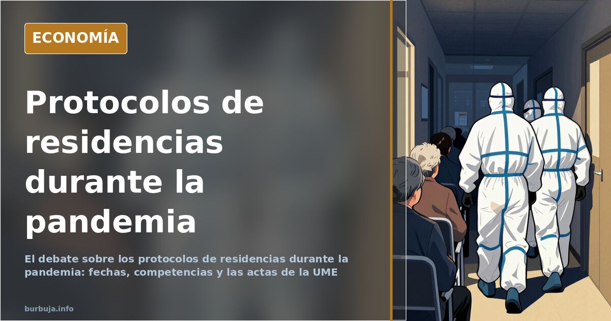 Documentación oficial sobre protocolos de residencias de ancianos durante la pandemia apilada sobre una mesa de despacho inst