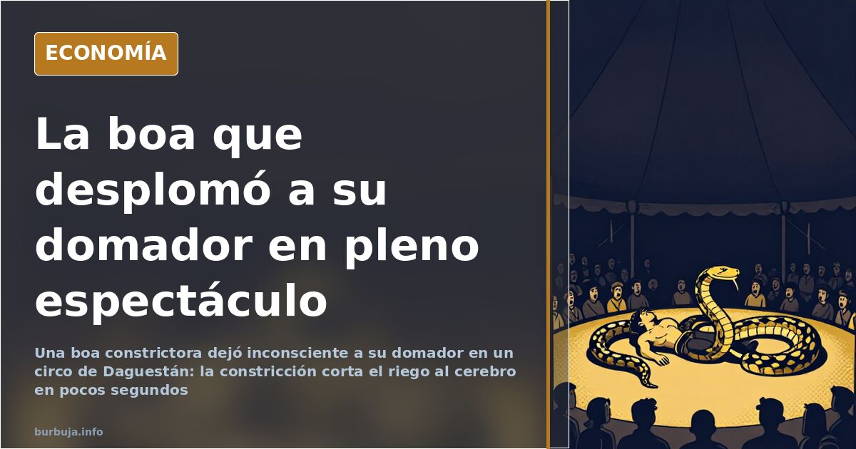 La boa que dejó inconsciente a su domador en pleno espectáculo