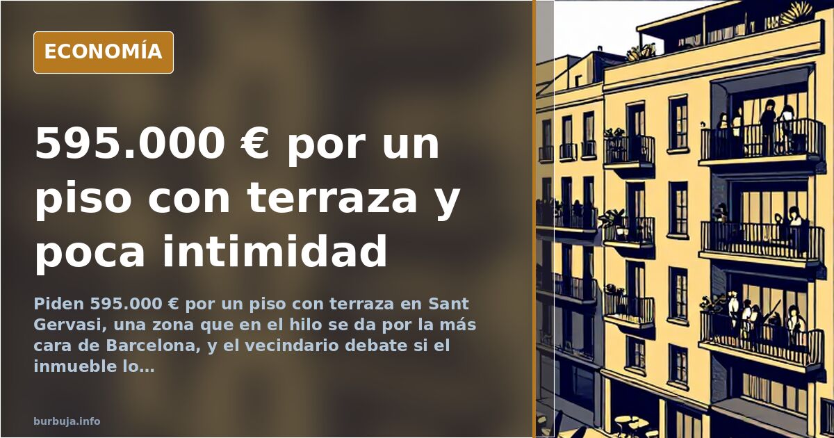 Piden 595.000 € por un piso con terraza en Sant Gervasi