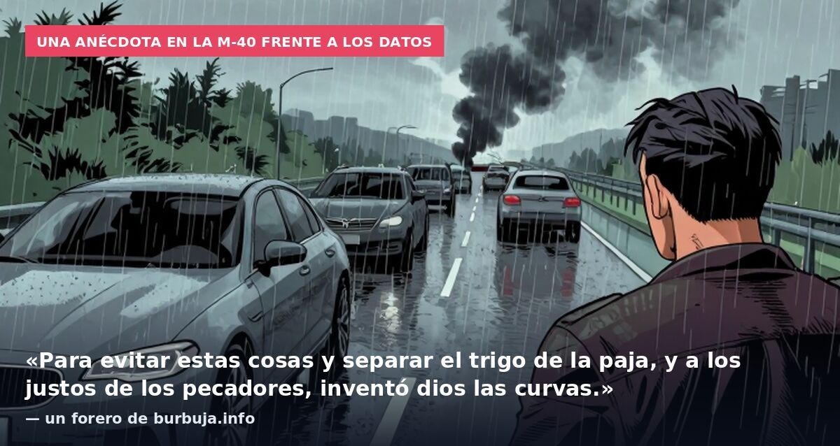 Una anécdota en la M-40 frente a los datos: «Para evitar estas cosas y separar el trigo de la paja, y a los justos de los pecadores, inventó dios las curvas.» — un forero de burbuja.info
