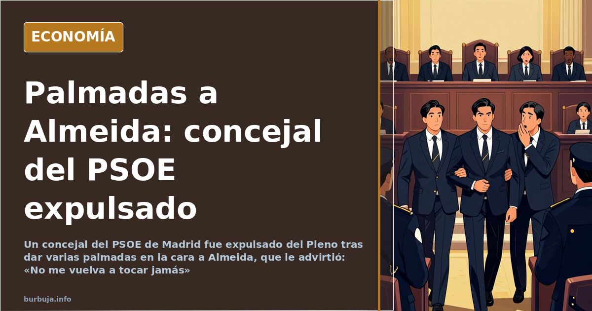 Concejal del PSOE expulsado por dar palmadas a Almeida