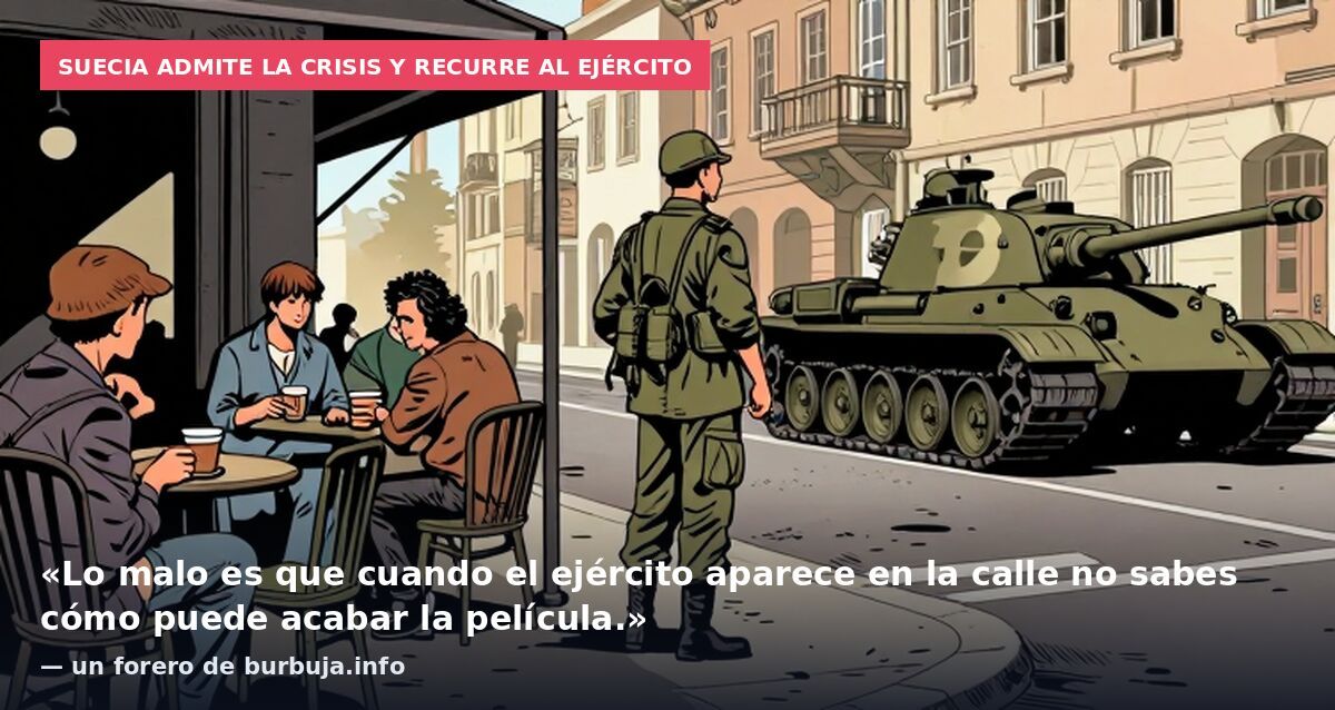 Suecia admite la crisis y recurre al ejército: «Lo malo es que cuando el ejército aparece en la calle no sabes cómo puede acabar la película.» — un forero de burbuja.info