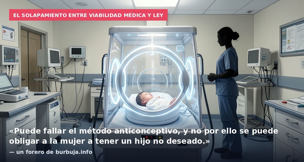 El solapamiento entre viabilidad médica y ley: «Puede fallar el método anticonceptivo, y no por ello se puede obligar a la mujer a tener un hijo no deseado.» — un forero de burbuja.info