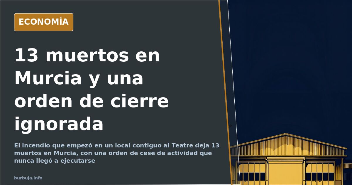 Incendio en Murcia: 13 muertos y un cierre sin ejecutar