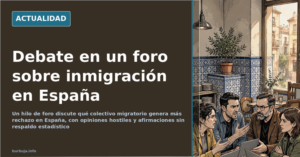 Debate en un foro sobre qué inmigración genera más rechazo