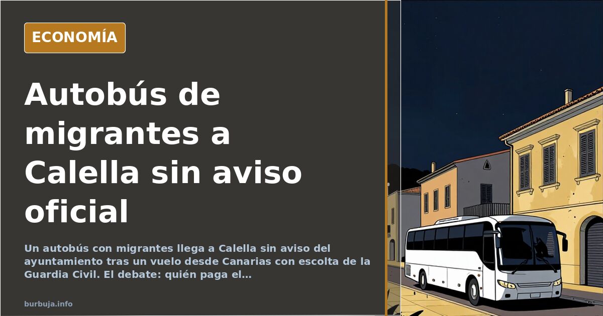 Un autobús con migrantes llega a Calella sin aviso oficial