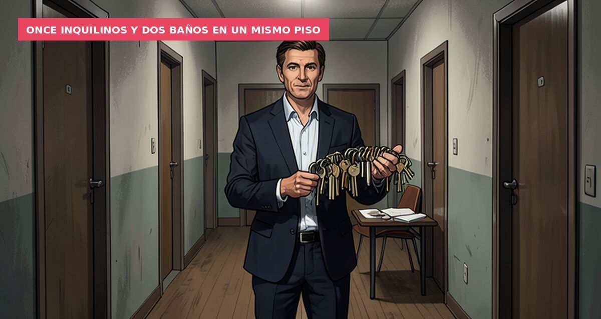 Once inquilinos y dos baños en un mismo piso