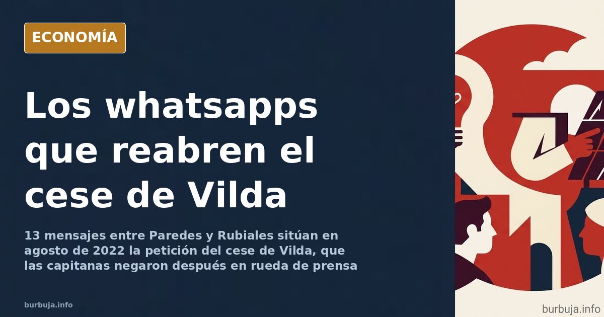 Captura de una conversación de mensajería móvil sobre la petición del cese del seleccionador Jorge Vilda