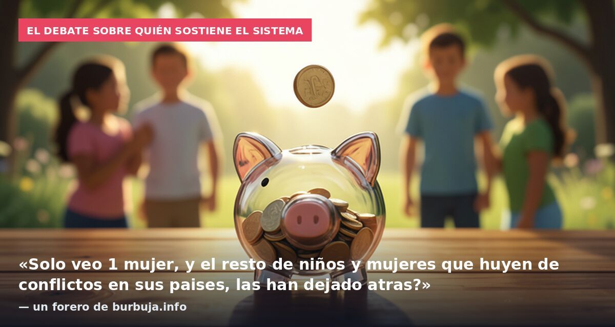 El debate sobre quién sostiene el sistema: «Solo veo 1 mujer, y el resto de niños y mujeres que huyen de conflictos en sus paises, las han dejado atras?» — un forero de burbuja.info