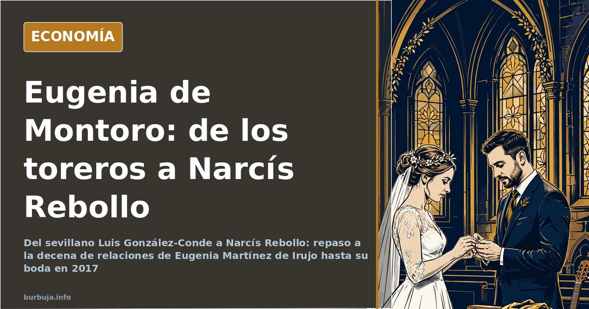 Ilustración editorial de una figura aristocrática entre palacios y flases, sobre la vida pública de Eugenia Martínez de Irujo