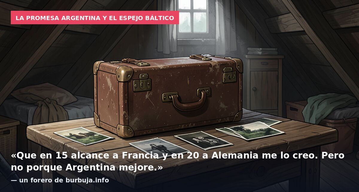 La promesa argentina y el espejo báltico: «Que en 15 alcance a Francia y en 20 a Alemania me lo creo. Pero no porque Argentina mejore.» — un forero de burbuja.info