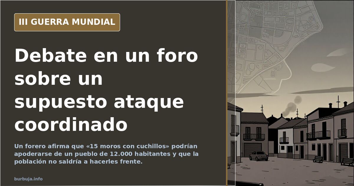 Forum User Claims Knife-Wielding Group Could Seize Spanish Town