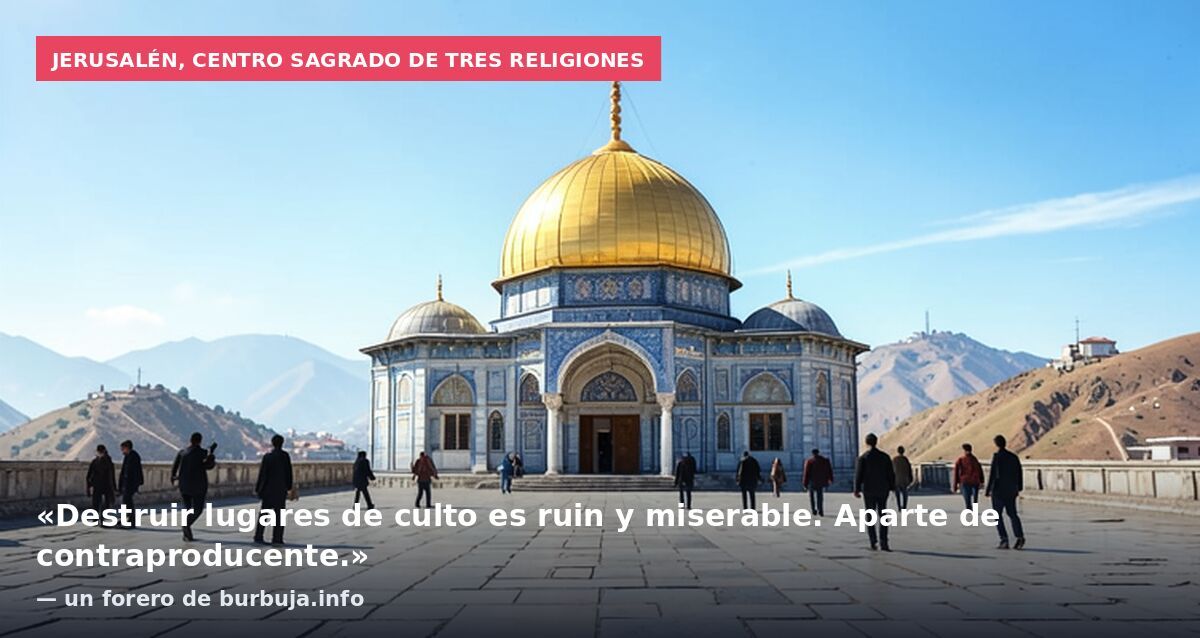 Jerusalén, centro sagrado de tres religiones: «Destruir lugares de culto es ruin y miserable. Aparte de contraproducente.» — un forero de burbuja.info