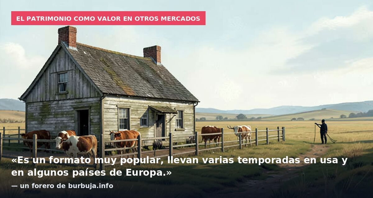 El patrimonio como valor en otros mercados: «Es un formato muy popular, llevan varias temporadas en usa y en algunos países de Europa.» — un forero de burbuja.info