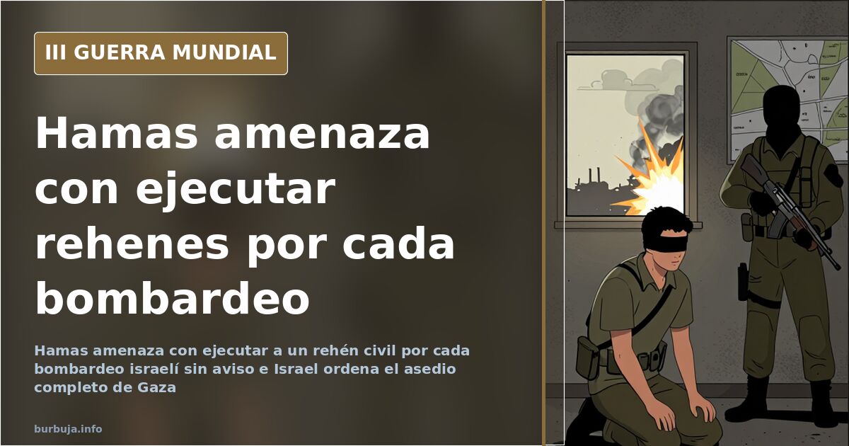 Hamas amenaza con ejecutar rehenes por cada bombardeo sin aviso