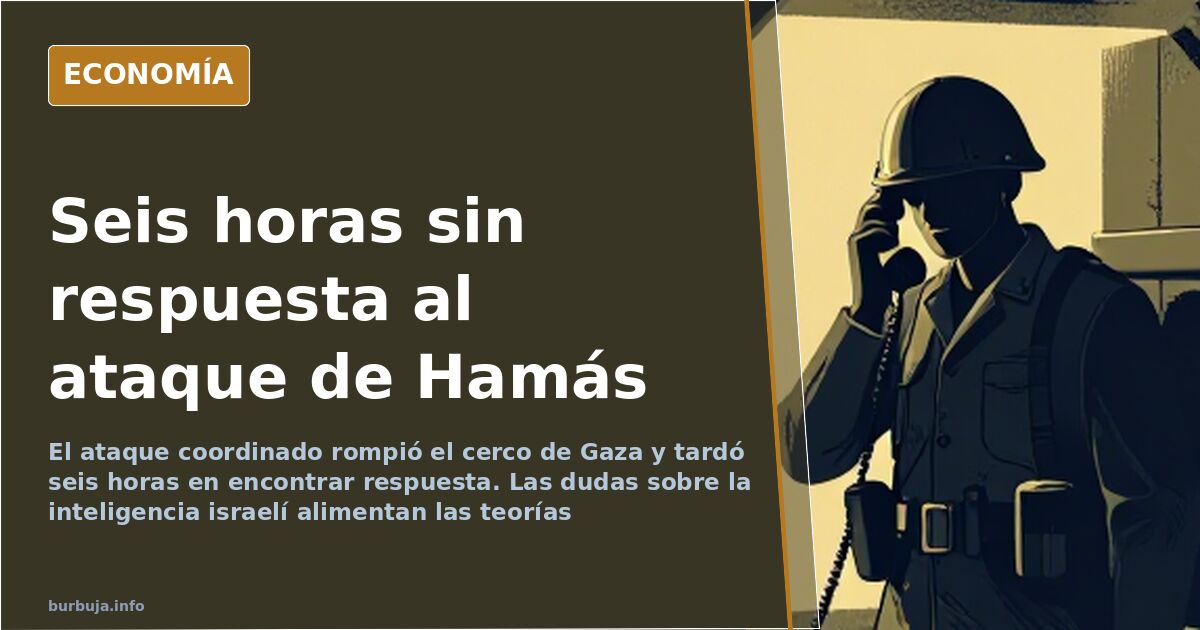 Valla fronteriza de Gaza con torres de vigilancia, sensores y un dron sobrevolando el perímetro al amanecer