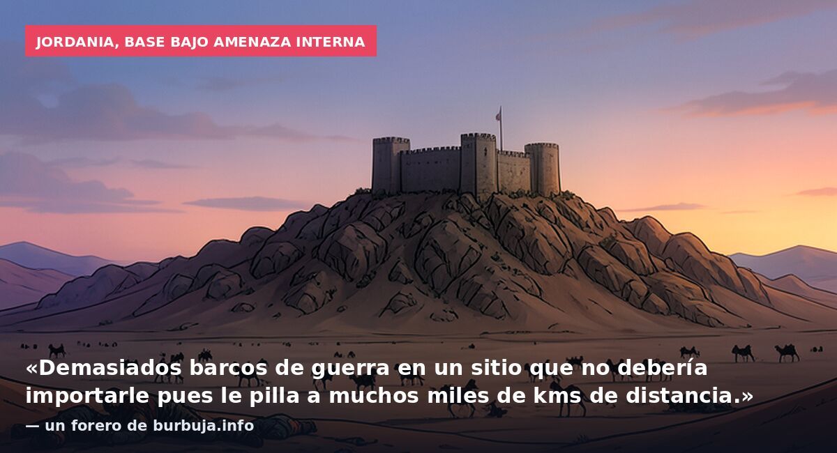 Jordania, base bajo amenaza interna: «Demasiados barcos de guerra en un sitio que no debería importarle pues le pilla a muchos miles de kms de distancia.» — un forero de burbuja.info