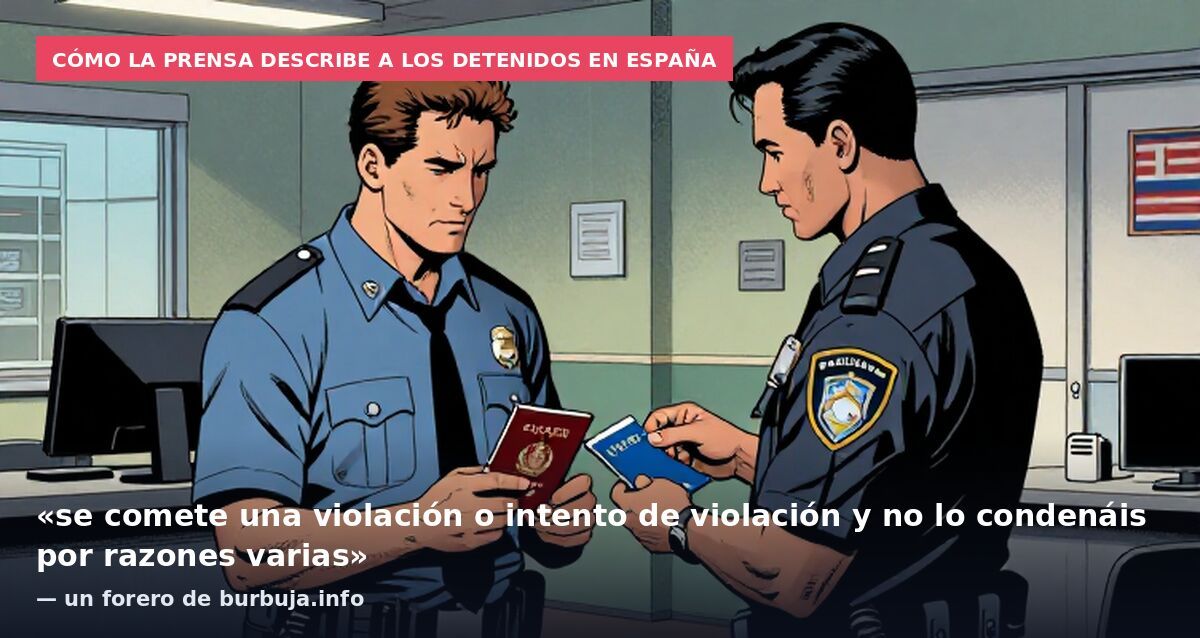 Cómo la prensa describe a los detenidos en España: «se comete una violación o intento de violación y no lo condenáis por razones varias» — un forero de burbuja.info