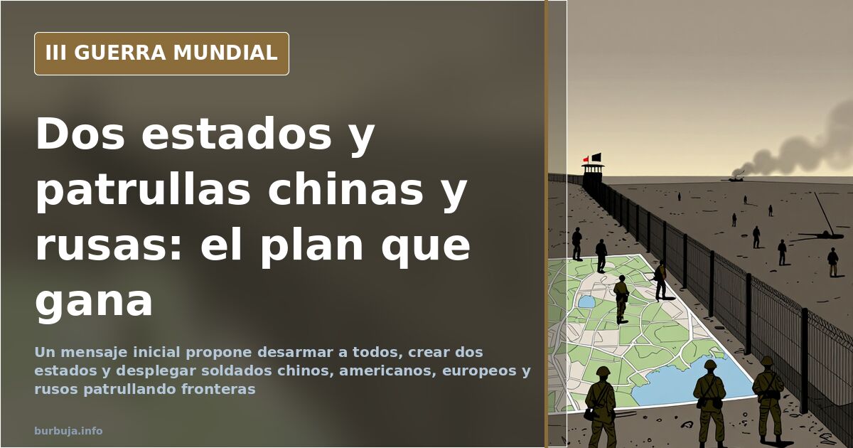 El plan de los 2 estados con cascos azules chinos y rusos