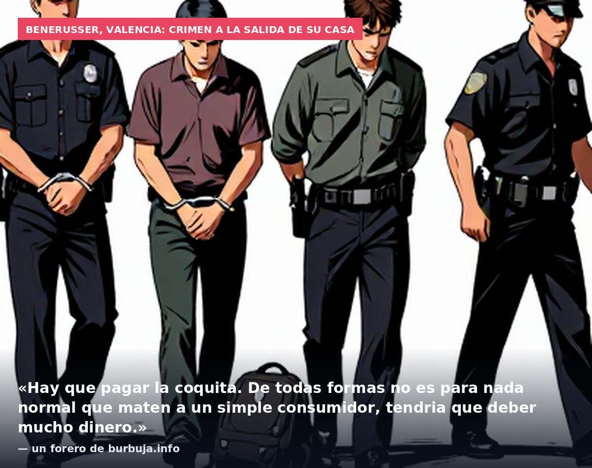 Benerusser, Valencia: crimen a la salida de su casa: «Hay que pagar la coquita. De todas formas no es para nada normal que maten a un simple consumidor, tendria que deber mucho dinero.» — un forero de burbuja.info